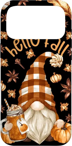 Vista 22 de Pumpkin Spice Coffee Hello Fall Funny Thanksgiving Gnome Case for iPhone 16