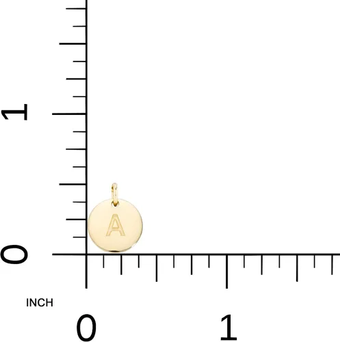 Vista 5 de Miabella 925 Sterling Silver or 18K Yellow Gold Over Silver Round Initial Pendant Necklace for Women 18 to 20 Inch Chain, Dainty Letter Necklace