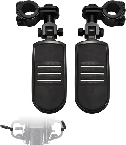 Vista 11 de FOVPLUE 1", 1.25" Estribos de autopista ajustables con abrazadera de 3 piezas para modelos Harley Touring Softail Dyna Sportster con protector