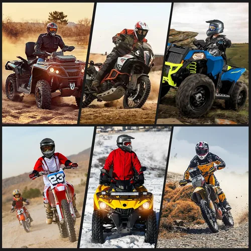 Vista 6 de Favoto Cascos de Dirt Bike para Adultos - Casco Ligero para Motocross/ATV/UTV Aprobado por DOT para Hombres y Mujeres, con Visera Extraíble