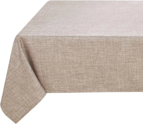 Vista 13 de Fitable - Mantel cuadrado de lino sintético resistente a las arrugas, tela neutral, para mesa de interior o exterior, para cocina o comedor
