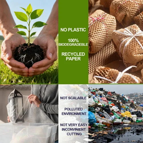 Vista 4 de Papel de embalaje para mover 12 x 300 pies, papel de embalaje de panal de abeja, papel de embalaje para mudanza/envío/embalaje, suministros de rollo