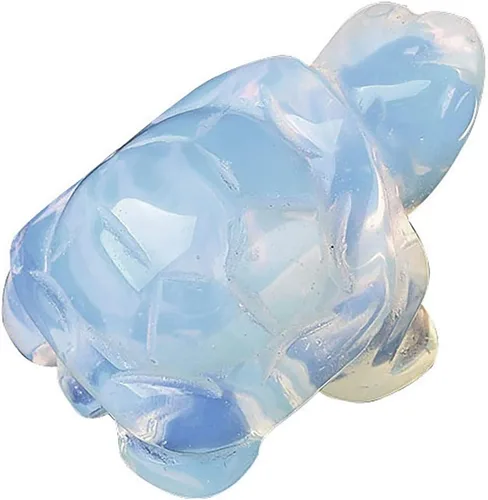 Vista 12 de Figura de tortuga de cristal, estatua de bolsillo de tortuga, tamaño pequeño