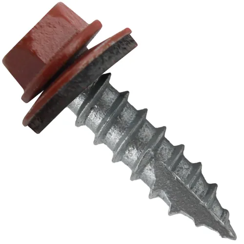 Vista 11 de HERR #14 CHARCOAL Tornillo de techo de chapa metálica de cabeza hexagonal: 250 tornillos x 1