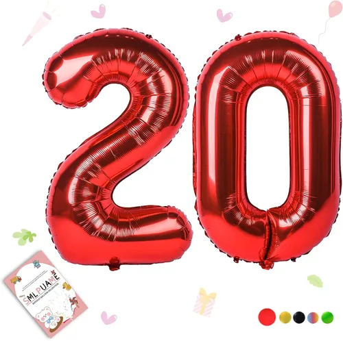 Vista 79 de Globos grandes de 40 pulgadas de números del 0 al 9, globos numéricos para decoración de fiesta de cumpleaños, globos de helio de aluminio