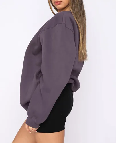 Vista 4 de Beaully Women's Oversized Crewneck Long Sleeve Sweatshirts Casual Solid Pullover Sweatshirt Tops Shirts