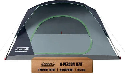 Vista 17 de Coleman Skydome Camping Tent with 5 Minute Setup, 2/4/6/8 Person Weatherproof Tent with Rainfly & Carry Bag, 20% More Headroom Than Traditional