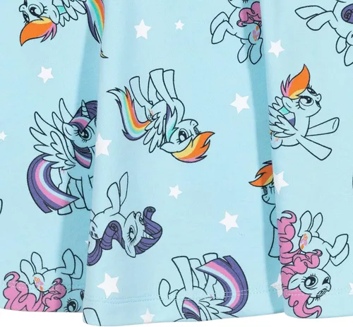 Vista 7 de My Little Pony Vestido de manga corta de rizo francés para niñas