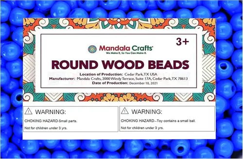 Vista 145 de Mandala Crafts - 2000 cuentas de madera redondas pequeñas de 6 mm para manualidades, suministros de macramé - cuentas de madera natural negra sin