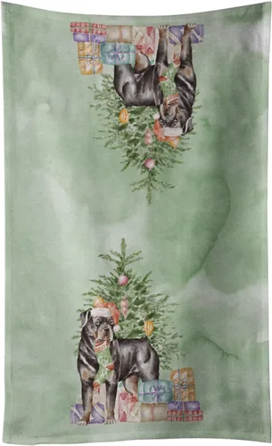 Vista 69 de Caroline's Treasures Toalla de cocina Christmas English Bulldog #2, 15 X 28, multicolor