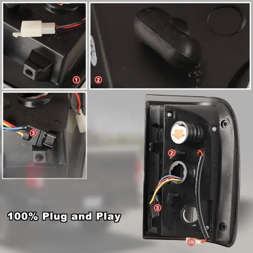Vista 6 de Nixon Offroad Conjunto de Luces Traseras LED para Ford Ranger 2001 2002 2003 2004 2005, Luces Traseras, Lámparas Traseras con Señal de Giro LED