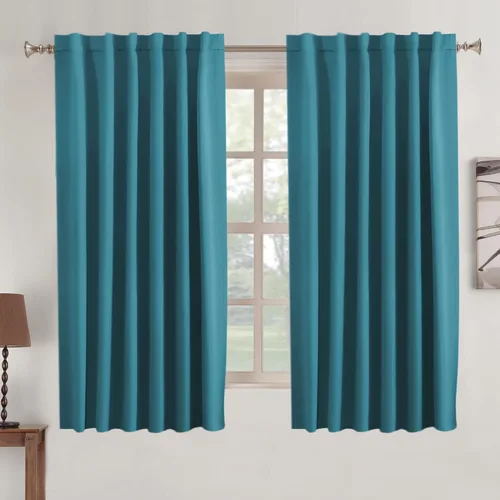 Vista 122 de Turquoize Cortinas Opacas con Aislamiento Térmico Paneles de Tratamiento de Ventanas con Bolsillo para Barra Paneles de Ventana para Ventanas