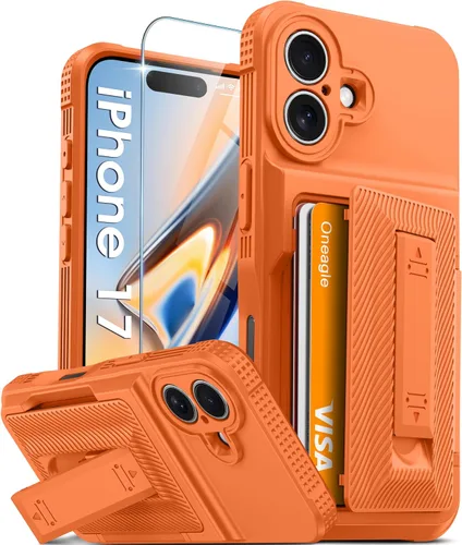 Vista 20 de Oneagle Funda tipo cartera para iPhone 16 Pro Max con tarjetero y soporte