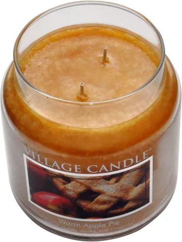 Vista 3 de Village Candle Warm Apple Pie - Vela perfumada en tarro grande de boticario de vidrio, 21.25 onzas, marrón (paquete de 6)