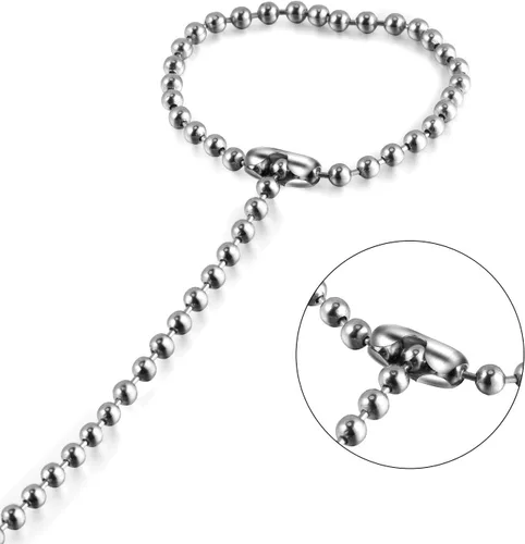 Vista 4 de 20 conectores verticales de cadena para persianas romanas, clips de repuesto para cadena y cable (acero inoxidable, elegante)