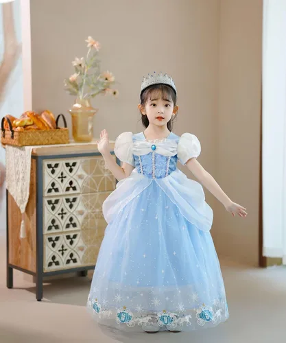 Vista 3 de Disfraz de princesa para niños y niñas + accesorios para carnaval de Halloween