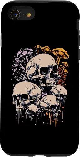 Vista 13 de iPhone 15 Shrooming Skull Fungi Mycology Hunter - Mushrooming Mushroom Case