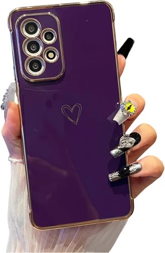 Vista 70 de ZTOFERA Funda diseñada para Google Pixel 7a, bonito diseño de corazones de amor con borde chapado y protección de lente de cámara, para Google Pixel