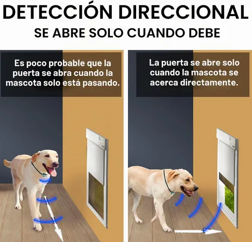 Vista 5 de Power Pet - Puerta electrónica inteligente para mascotas de High Tech Pet (montaje en pared, mediano, sin WiFi)