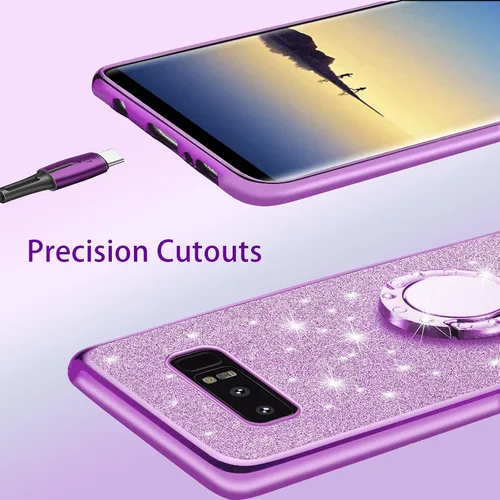 Vista 7 de Funda para Samsung Note 8 de 6.3 pulgadas, para Galaxy Note 8, a prueba de golpes, con correa y soporte para anillo, para Samsung Galaxy Note 8