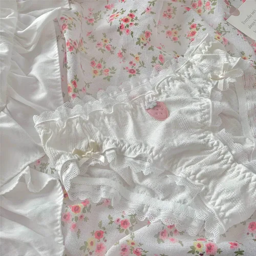 Vista 4 de Paquete de 2 bragas japonesas de Stawberry para bikini, ropa interior de anime para cosplay