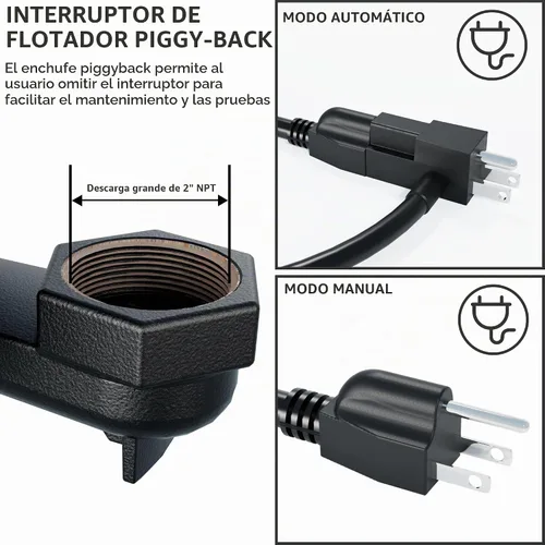 Vista 12 de LANCHEZ Bomba sumergible de aguas residuales/efluentes de la bomba de Negro