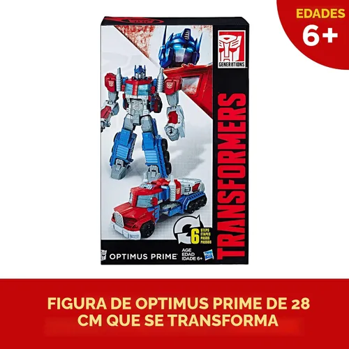 Vista 5 de Transformers heróicos juguetes Optimus Prime figura de acción- Figura de acción atemporal de gran escala, cambia en el camión de juguete - Juguetes