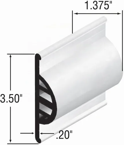 Vista 3 de Taylor Made Products Borde de muelle moldeado doble de grado comercial Gard lateral blanco, bobina de 10 pies - Protector de muelle con secciones