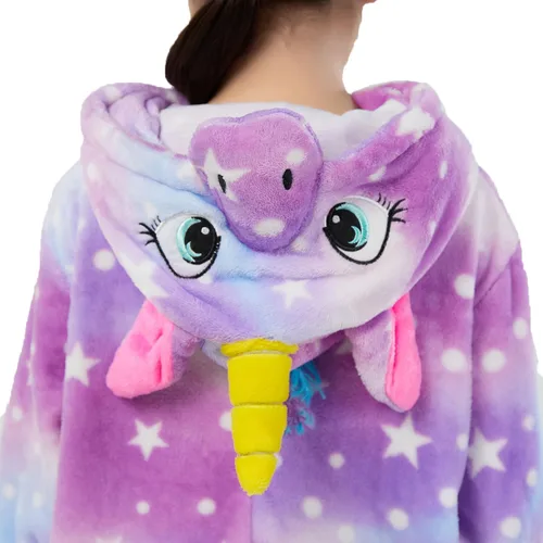 Vista 42 de Mameluco de unicornio para pijamas de animales, cosplay, disfraz unisex de Halloween