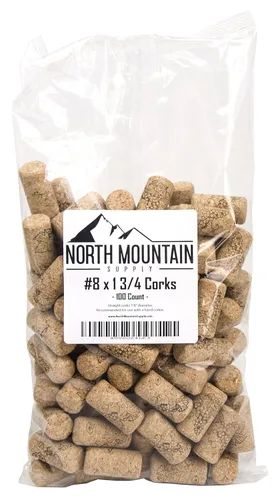 Vista 3 de North Mountain Supply Botella de vino Burdeos de vidrio de 25.4 fl oz con acabado de corcho de fondo plano, 48 botellas (4 cajas de 12) – Verde