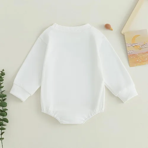 Vista 5 de DuAnyozu Mameluco de burbujas de gran tamaño para recién nacido, con bolsillo, manga larga, sudadera de manga larga, ropa de otoño