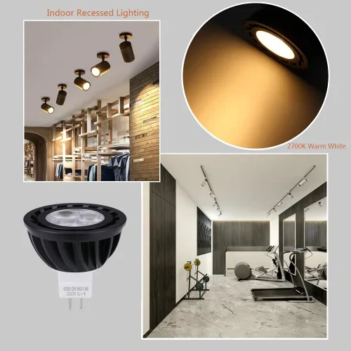 Vista 5 de Arrownine Bombilla LED MR16 de 5 vatios, resistente al agua, IP65, bajo voltaje 9-17 V CA/CC, regulable, base de dos pines GU5.3 para bombillas