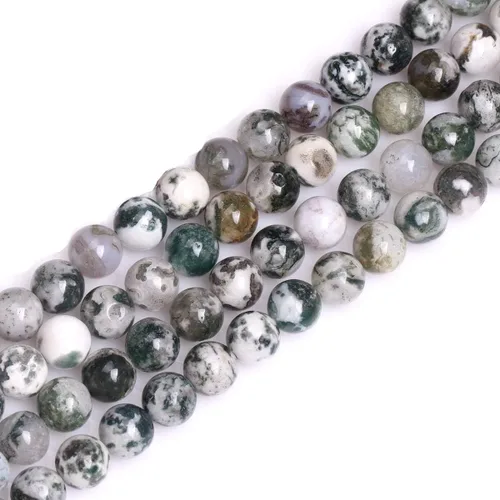 Vista 8 de GEM-Inside Cuentas Sueltas de Piedras Preciosas de Ágata Azul Bandeada Natural de 6mm Cuentas Redondas de Piedra de Energía para Hacer Joyas 15
