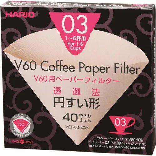 Vista 12 de Hario V60 - Filtro de café de papel, tamaño 01, blanco, caja de 40 unidades (paquete de 3)
