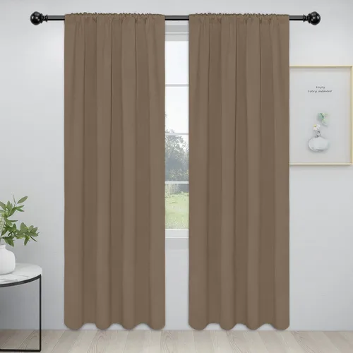 Vista 124 de Easy-Going - Cortinas opacas con bolsillo para varilla para dormitorio, cortinas de ventana para oscurecer la habitación para sala de estar