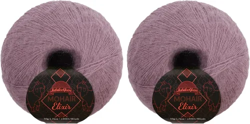 Vista 87 de JubileeYarn Mohair Elixir Yarn - 50g/Skein Baby Wool Blend - Cosmopolitan - 1 Skein