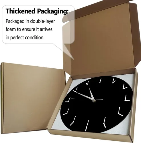 Vista 7 de The Geeky Days Reloj de pared moderno simple reloj redundante reloj redondo decorativo reloj de pared arte creativo decorativo silencioso reloj