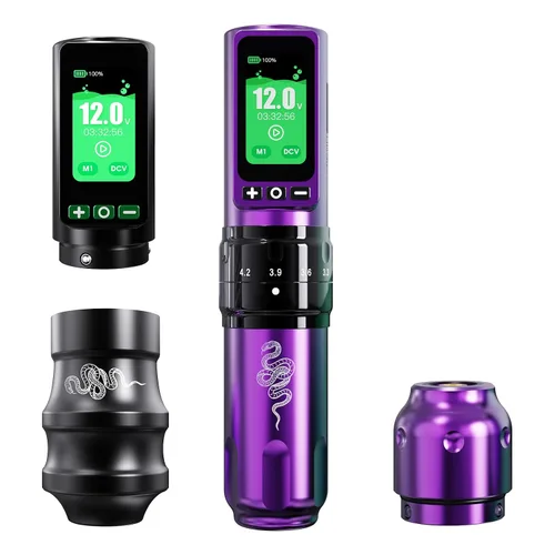 Vista 11 de Mast Tattoo Máquina de tatuaje plegable Pro inalámbrica Azul