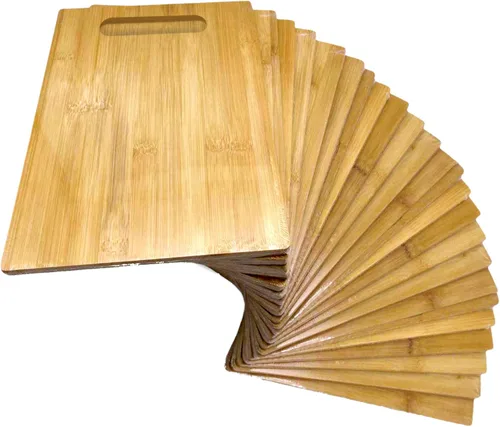 Vista 10 de Tabla de Cortar de Bambú Simple a Granel (Juego de 12) Para Fines de Grabado Personalizado y Customizado Tabla de Bambú en Blanco Premium al Por