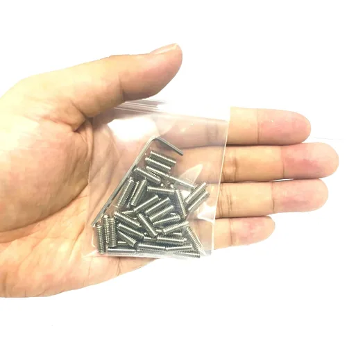Vista 5 de Juego de 50 tornillos de fijación 8-32 x 1/2 pulgada de acero inoxidable 304 con cabeza Allen hexagonal y cavidad hexagonal, con llave Allen