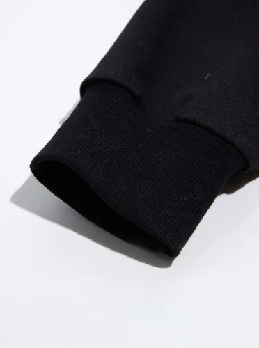 Vista 4 de Remidoo Sudadera corta de manga larga con cuello medio botón para mujer