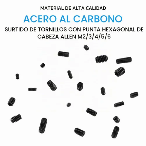 Vista 4 de 440 piezas de 22 tamaños, 4#-40 a 1/4 "-20 estándar SAE Allen cabeza hexagonal Tornillos de cabeza hexagonal, juego de tornillos hexagonales