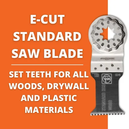 Vista 3 de Fein Starlock 63502133260 - Hoja de sierra estándar E-Cut - Corte de precisión para madera, paneles de yeso y plásticos con dientes fijados, ancho