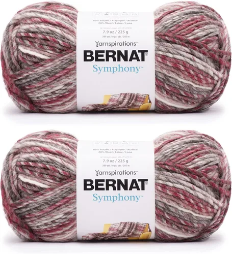 Vista 11 de Bernat Symphony - Hilo para ganchillo y tejido, arce otoñal, paquete de 2