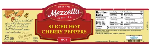 Vista 5 de Mezzetta Pimientos picantes de cereza en rodajas, sin gluten, keto, kosher, tarro de 16 onzas líquidas (paquete de 6)