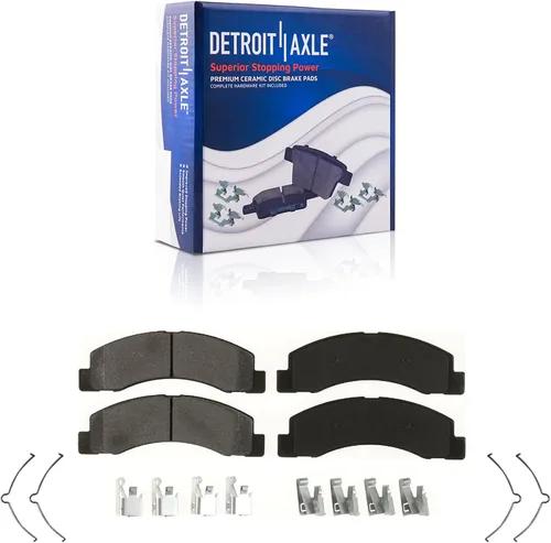 Vista 5 de Detroit Axle - Kit de freno delantero para Ford 2000-2005 Excursion 1999-2004 F-250 F-350 Super Duty Pinza de freno de disco con soporte Pastillas
