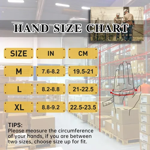 Vista 6 de HLDD HANDLANDY Work Gloves Women, Safety Work Gloves Touchscreen Working Glove for Mechanic, Gardening, Construction, DIY Negro