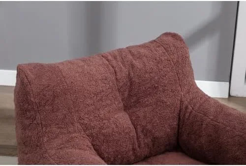 Vista 4 de anwickjeff Sillones puf, puf de relleno suave copetudo con relleno, sofá perezoso esponjoso, tumbona imperial gigante para dormitorio, sala de estar