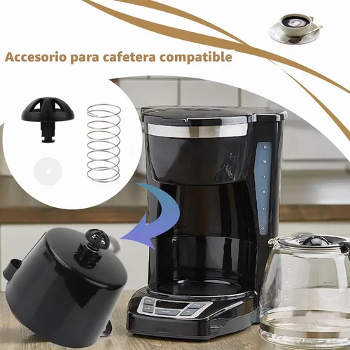 Vista 3 de Paquete de 2 kits de tapones de repuesto para cesta de café con resorte