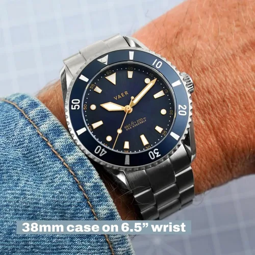 Vista 5 de Vaer DS4 Solar Dive Watch for Men - Ocean Ready 20 ATM, Solar-Powered - Perpetual Time Keeping, Sapphire Crystal, & Extreme Accuracy